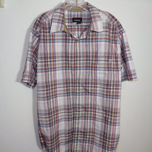 Marmot Checked Button Front Short Sleeve Shirt XL